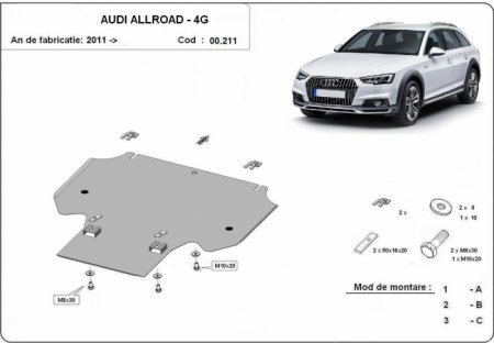 Scuturi metalice - Scut metalic cutie de viteze Audi All Road dupa 2011