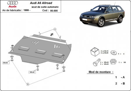 Scuturi metalice - Scut metalic cutie de viteze automata Audi Allroad 2000-2005