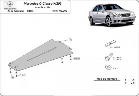 Scut motor Mercedes C-Class - Scut metalic cutie de viteze automata Mercedes C-Classe W203 dupa 2000