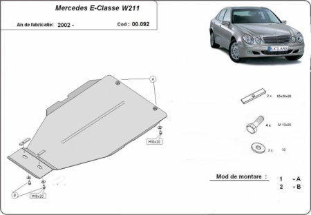 Scut motor Mercedes E-Class - Scut metalic cutie de viteze automata Mercedes E-Classe W211 dupa 2002