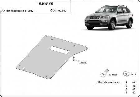 Scuturi metalice - Scut metalic cutie de viteze BMW X5 E70 2007-2013
