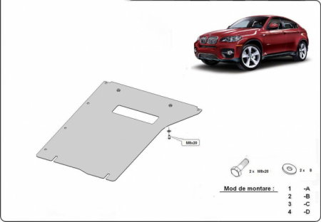 Scut metalic cutie de viteze BMW X6 2007-2020 [0]