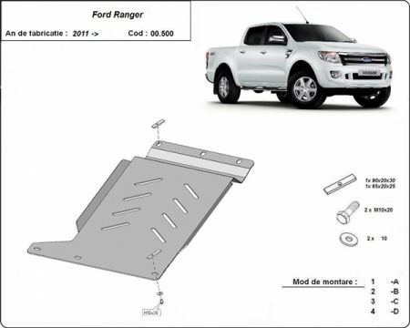 Scut metalic cutie de viteze Ford Ranger 2011 - 2019 [0]