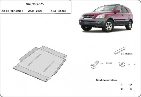 Scut motor Kia Sorento - Scut metalic cutie de viteze Kia Sorento 2001-2006