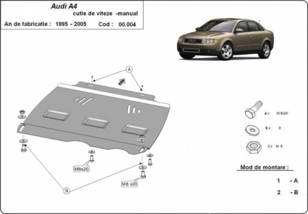 Scut motor Audi A4 - Scut metalic cutie de viteze manuala Audi A4 B5 1995 - 2001