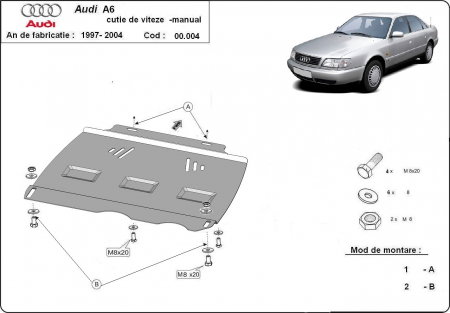 Scut motor Audi A6 - Scut metalic cutie de viteze manuala Audi A6 1997-2004