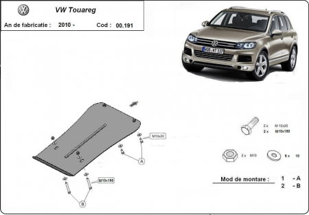 Scut motor Vw - Scut Metalic Cutie de Viteze VW Touareg (2010 - 2018) – Protecție Profesională 2.5mm