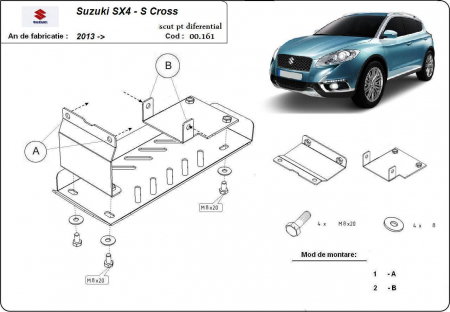 Scut Metalic Diferențial Suzuki S-Cross (2013-2026) – Oțel 3mm – Karmaster.ro [0]