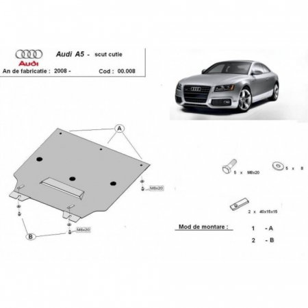 Scut metalic cutie de viteze Audi A5 dupa 2008