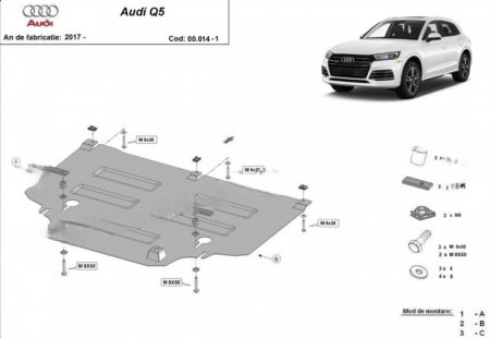 Scut motor Audi Q5 - Scut metalic cutie de viteze Audi Q5 suv 2017 - 2025