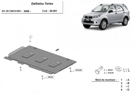 Scut metalic cutie de viteze Daihatsu Terios dupa 2006 [0]