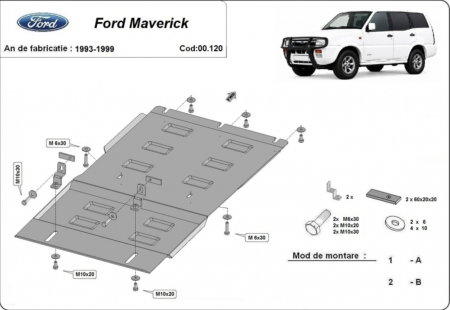 Scut cutie viteze oțel 3mm Ford Maverick 1993-1999