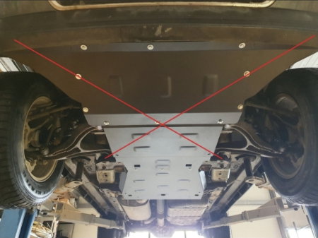 Scut metalic cutie de viteze oțel 2mm Jeep Commander 2005 - 2010 [5]