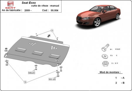 Scut Metalic Protecție Cutie de Viteze Manuală SEAT Exeo (2008 - 2013) – Grosime 2mm [0]