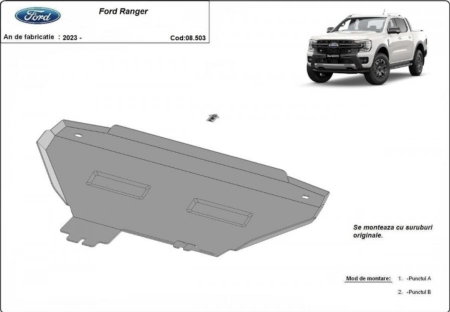 Scut motor Ford Ranger - Scut metalic radiator Ford Ranger 2023 - prezent