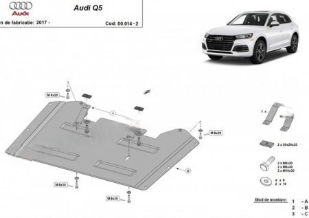 Scut motor Audi Q5 - Scut metalic reductor Audi Q5 suv 2017 - 2025