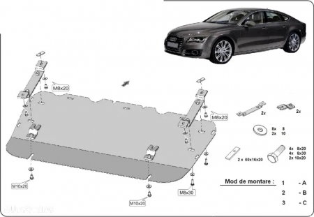 Scut motor metalic Audi A7 dupa 2011
