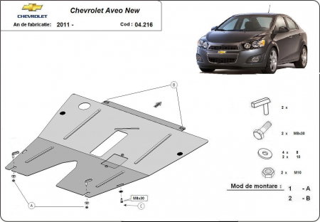 Scut motor Chevrolet - Scut motor metalic Chevrolet Aveo dupa 2011
