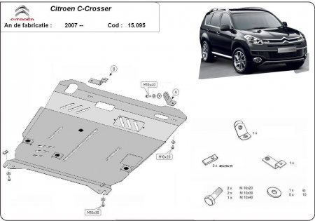 Scuturi metalice - Scut motor metalic Citroen C - Crosser dupa 2007