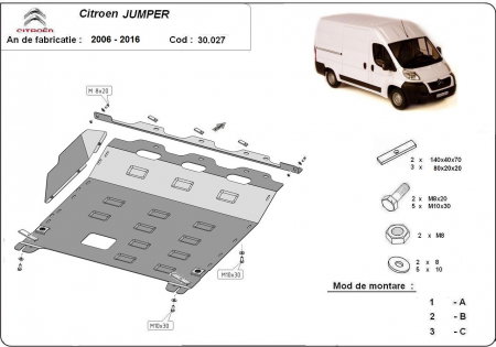 Scut motor Citroen Jumper - Scut motor metalic Citroen Jumper dupa 2006