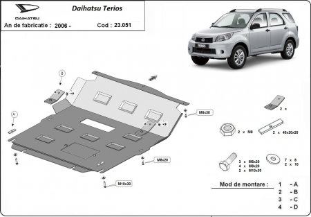 Scut motor metalic Daihatsu Terios dupa 2006 [0]