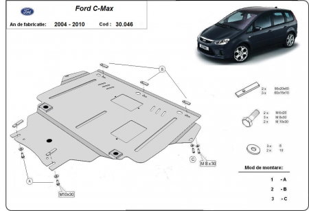 Scut motor Ford C-Max - Scut motor metalic Ford C - Max dupa 2004