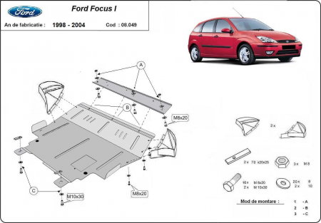 Scut motor Ford Focus - Scut motor metalic Ford Focus 1 1998 - 2004