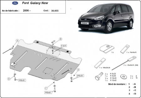 Scut motor Ford Galaxy - Scut motor metalic Ford Galaxy dupa 2006
