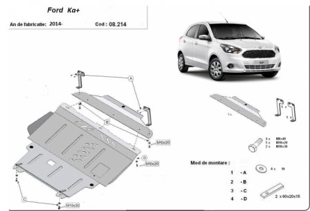 Scut motor metalic Ford KA+ dupa 2014 [0]