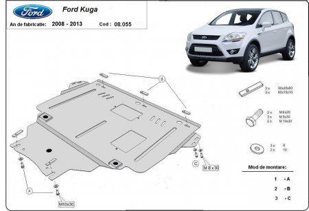 Scut motor metalic Ford Kuga dupa 2008
