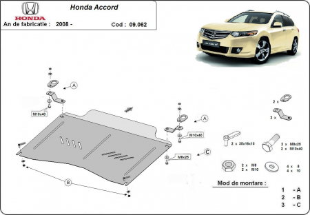 Scut motor Honda - Scut motor metalic Honda Accord dupa 2008