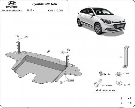 Scut motor Hyundai i20 - Scut motor metalic Hyundai i20 dupa 2015