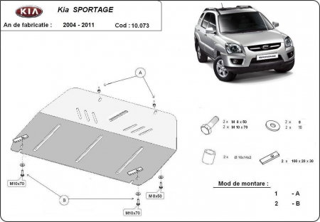 Scut motor Kia Sportage - Scut motor metalic Kia Sportage dupa 2004