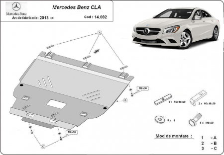 Scut motor Mercedes CLA - Scut motor metalic Mercedes CLA X117