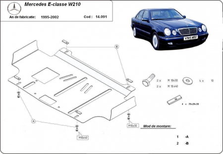 Scut motor Mercedes E-Class - Scut motor metalic Mercedes E-Class W210 1995-2002