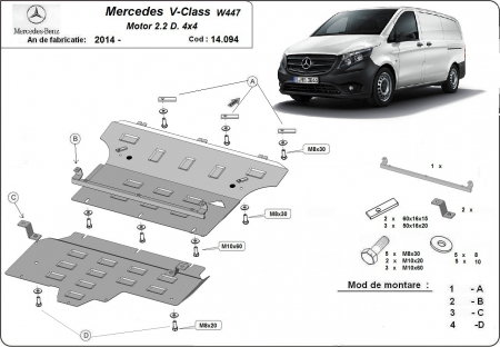 Scut motor Mercedes V-Class - Scut-Motor-Cutie-Radiator-Otel-2_5mm-Mercedes-V-Class-W447-4x4-2_2D-Karmaster