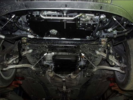 Scut metalic motor radiator și bară față oțel Audi A4 B5 V6 [3]