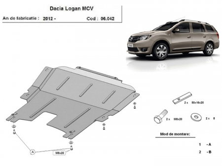 Scuturi metalice - Scut motor metalic Dacia Logan MCV fabricata dupa 2012