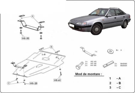 Scut motor Daewoo - Scut motor metalic Daewoo Espero fabricat intre 1991-1999