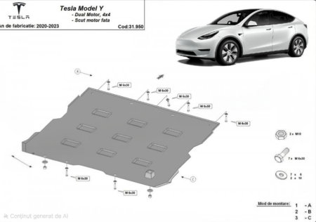 Scut-Motor-Metal-Fata-Tesla-Model-Y-AWD-2020-2023-Karmaster