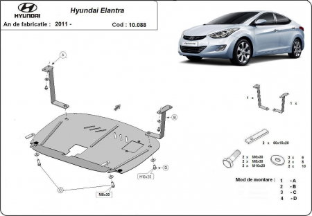 Scut motor metalic metalic Hyundai Elantra dupa 2011 [0]