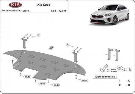 Scut motor Kia C'eed - Scut motor metalic Kia C'eed 2018 - prezent