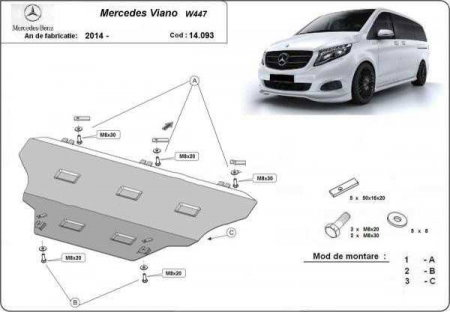 Scut motor Mercedes Viano - Scut-Motor-Cutie-Radiator-Otel-2_5mm-Mercedes-Viano-W447-1_6D-4x2-Karmaster