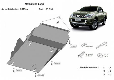 creeaza text pagina produs Scut motor metalic Mitsubishi Eclipse Cross 2018 - prezent folosind pictograme in descriere (nu folosi cuvantul pictograme in text), garantie 2 ani, retur 14 zile si detaliile tehnice Cod produs 15.094 Cod Ean 5941986205223 Marca Mitsubishi Model Mitsubishi Eclipse Cross An 2018 - 2025 Grosime 2.5 mm Greutate: 12 kg Protejează motor, cutie de viteză Motorizare toate Scut Motor Metalic Mitsubishi Eclipse Cross (2018 - Prezent) Protejează inima mașinii tale, indiferent de motorizare, cu acest scut motor metalic robust. Conceput special pentru Mitsubishi Eclipse Cross, acest scut oferă o barieră solidă împotriva pietrelor, noroiului, zăpezii și altor obstacole întâlnite în timpul condusului. Caracteristici Principale:  [0]