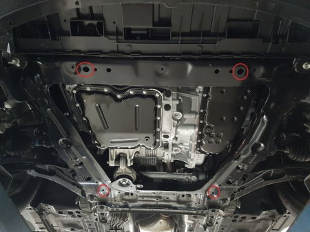 Scut motor metalic Nissan X-Trail T32 2014-2022 Karmaster, otel 2mm, protectie integrala (motor, cutie viteze, radiator, bara fata), cod 16.117 [2]