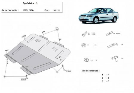 Scuturi metalice - Scut-motor-metalic-Opel-Astra-G-1997-2004-karmaster-ro-Cod-30115