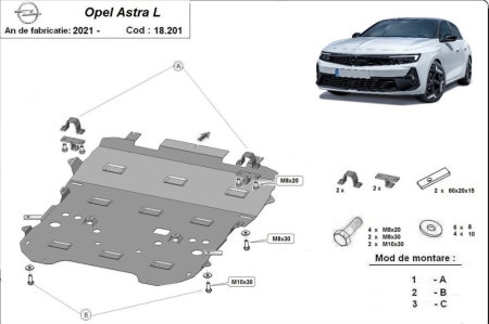 Scut Motor Metalic Opel Astra L 2021-Prezent