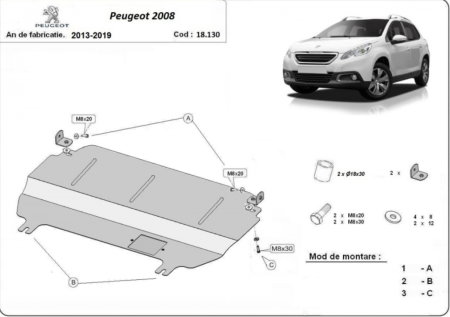 Scut Motor Metalic Karmaster Peugeot 2008 2013-2019 [0]