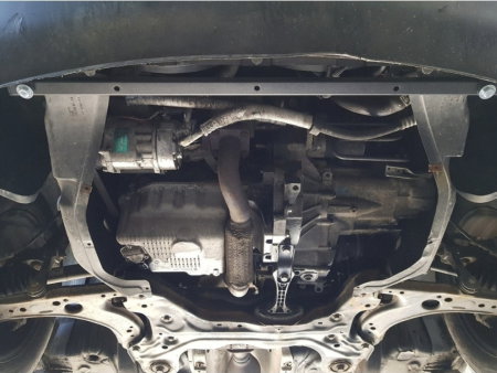 Scut Motor Metalic Oțel Skoda Octavia Tour (1998-2010) - Protecție Integrală 2mm cu Jug, Suporturi și Fereastră Ulei [2]