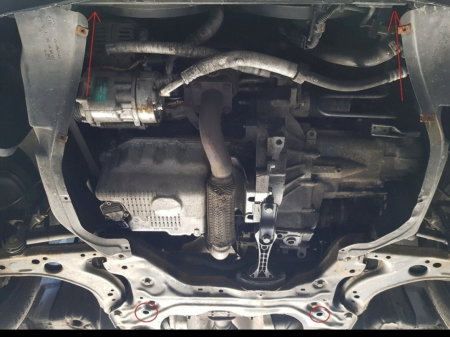 Scut Motor Metalic Oțel Skoda Octavia Tour (1998-2010) - Protecție Integrală 2mm cu Jug, Suporturi și Fereastră Ulei [3]